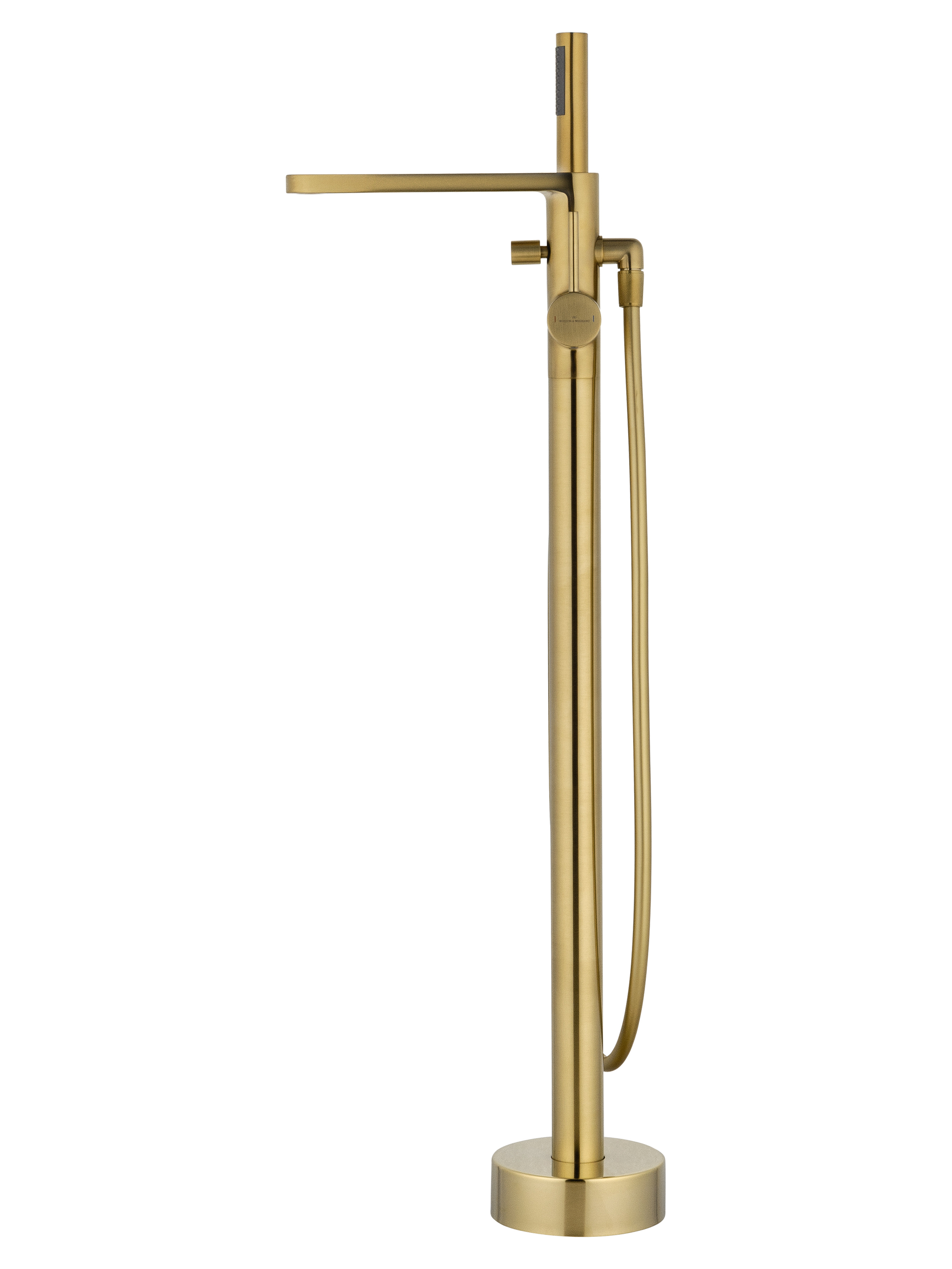 Смеситель для ванны напольного монтажа wonzon & woghand stick, брашированное золото (ww-88649901- bg)