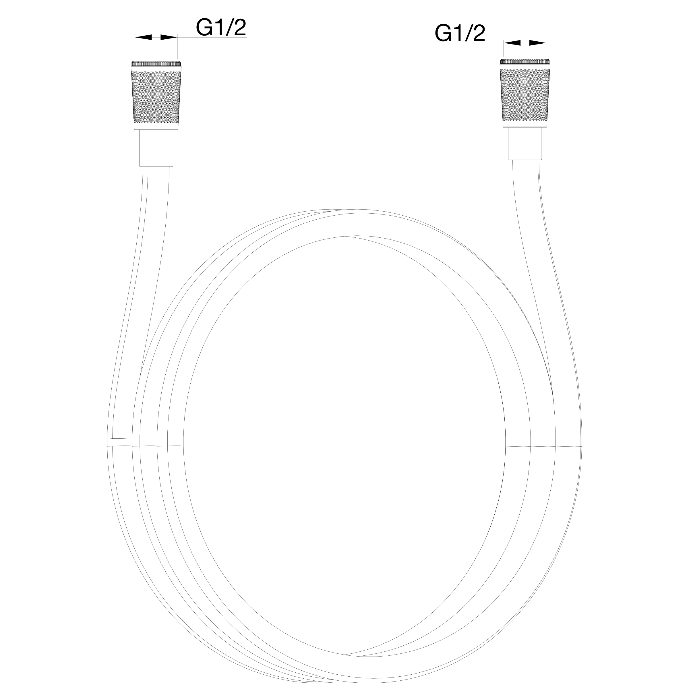 Шланг для душа в силиконовой оплётке 1800 мм wonzon & woghand, брашированное золото (ww-rg01-1800-bg)