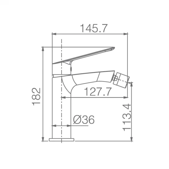 Смеситель для биде imex luxor bdx023-2bl matt white