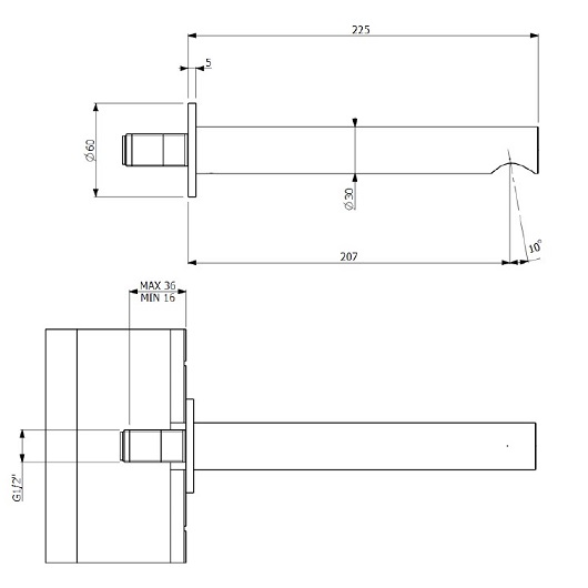 TVT106505153K5 Излив для ванны