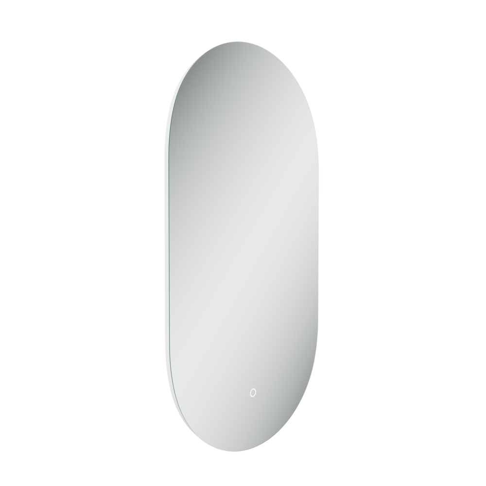 Зеркало для ванной комнаты sancos oval, фоновая подсветка 550х1050 с сенсорным управлением на прикосновение, арт. ov55c