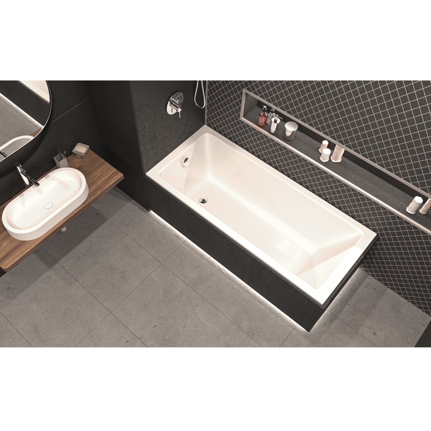 Ванна whitecross wave slim 180x80 акрил Ванна whitecross wave slim 180x80 акрил