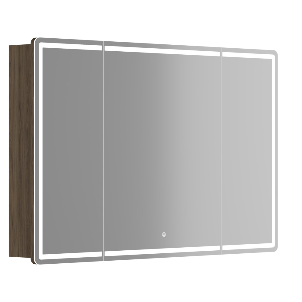 Зеркальный шкаф для ванной комнаты sancos mirror 1190x150х740 мм, с led подсветкой, цвет дуб чарльстон, арт. mi120ech
