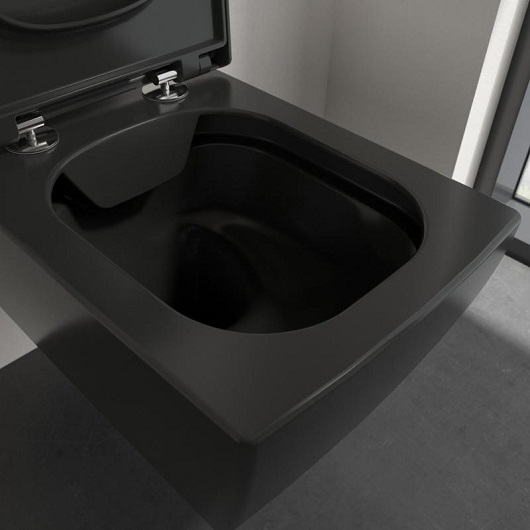 ПРОДАЕТСЯ КОМПЛЕКТОМ С УНИТАЗОМ 4633R0R7!!!Memento 2.0 Сиденье с крышкой для унитаза, QuickRelease и SoftClosing, крепления из нержавеющей стали,Pure Black (черный матовый)