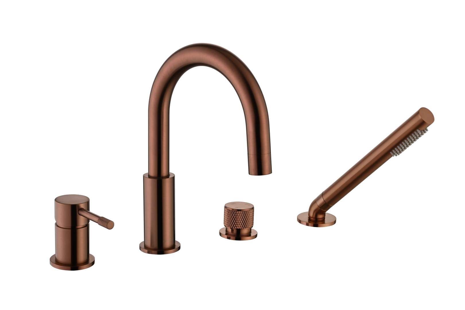 Смеситель врезной на борт ванны UNO Brushed Bronze