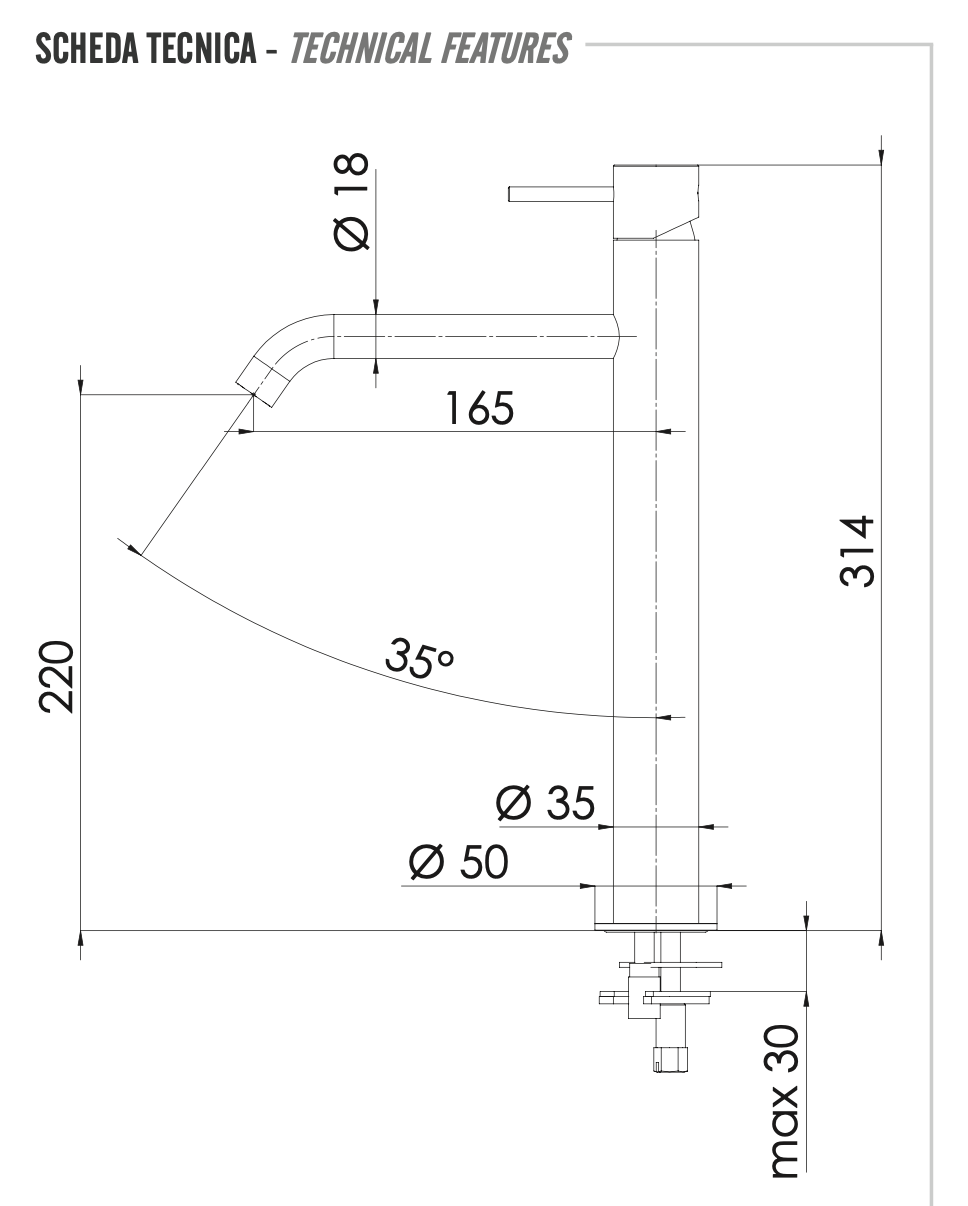 Смеситель для раковины remer x style x11lxlxv, сталь