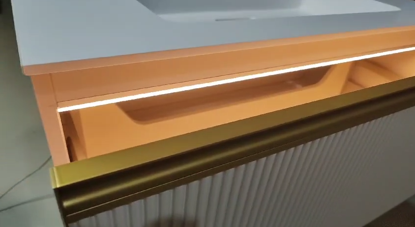 Quatro 2 120см (80+40) тумба с подсв. внутри daphne профиль anthracite