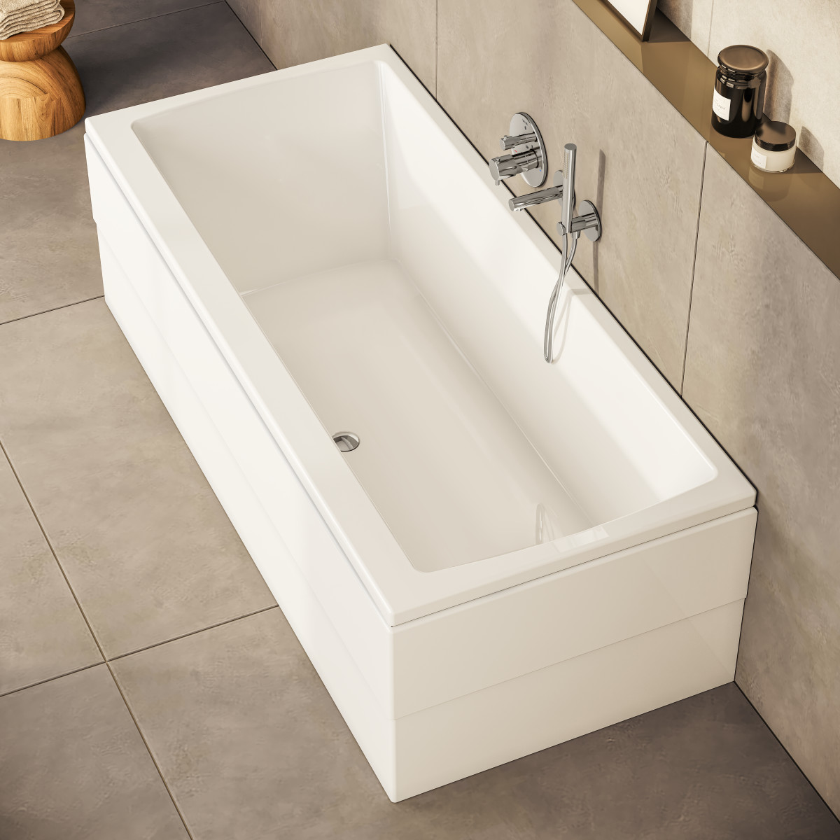 Ванна VitrA Neon 52540001000 180 x 80 см акриловая прямоугольная белая