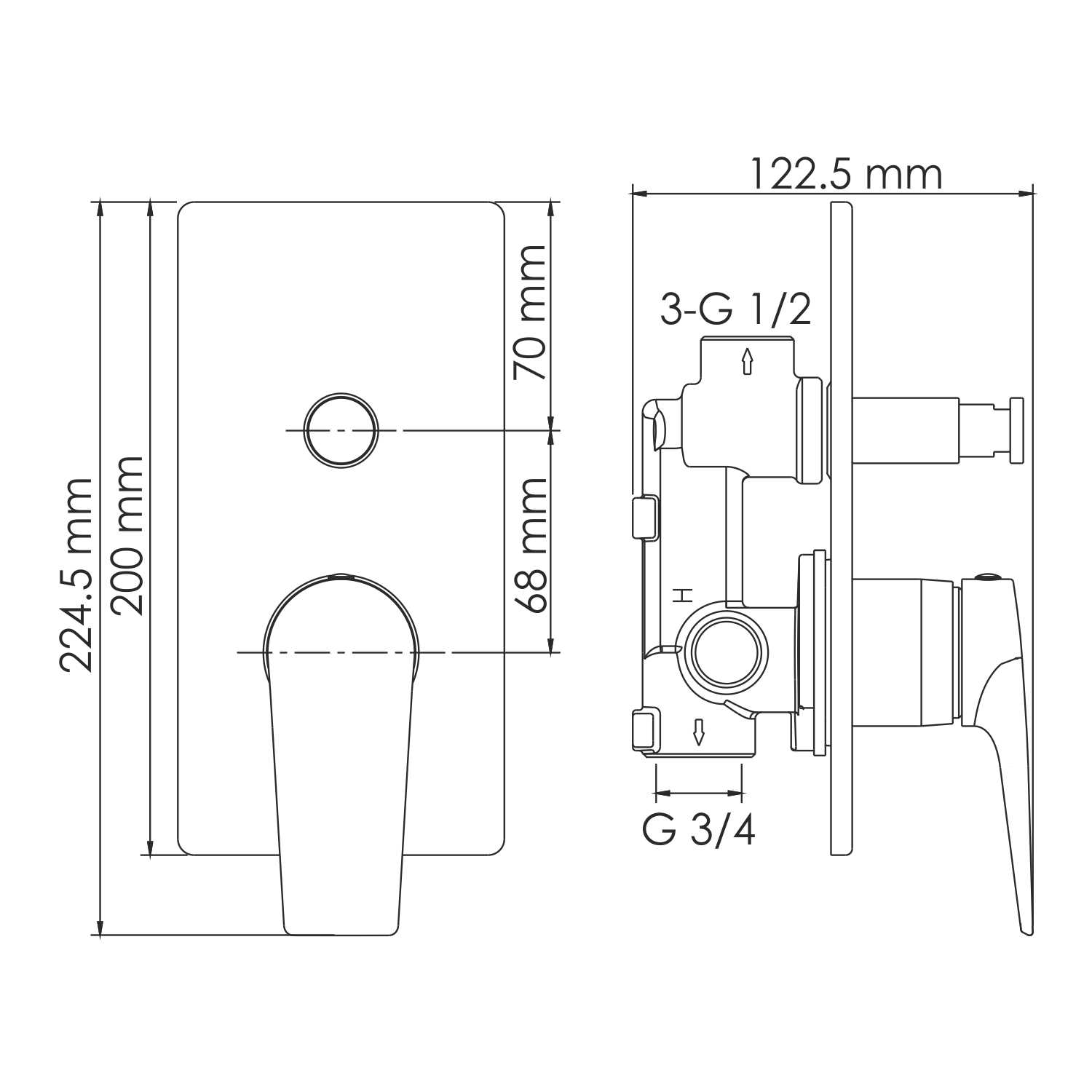 Wiese 8461 смеситель для ванны и душа