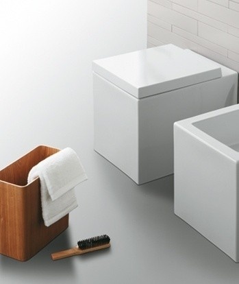 Унитаз напольный приставной frozen 510x375x400 белый глянцевый simas