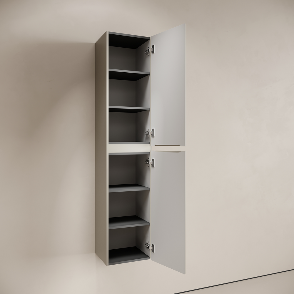 Шкаф-пенал подвесной SANCOS Code, 350х350х1650 мм, цвет серая платина, арт. PCD35GP