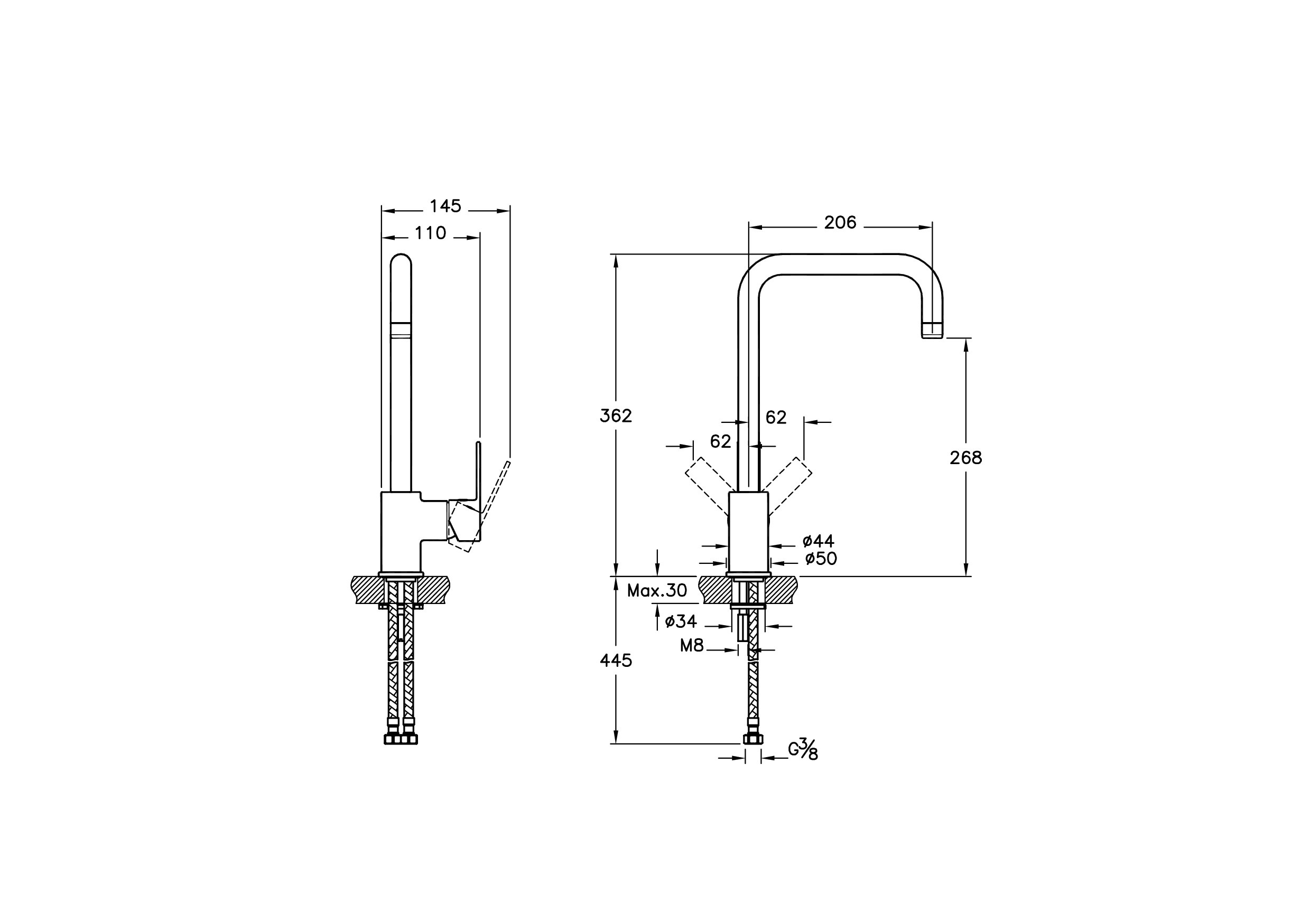 Смеситель flo s для кухни