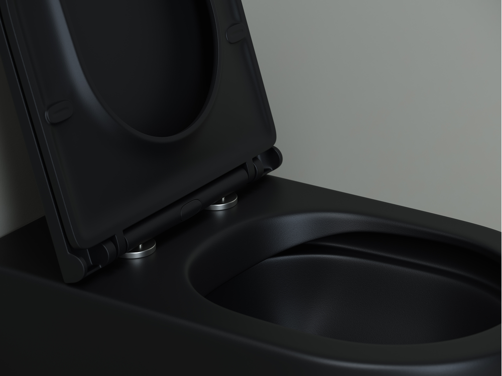 Напольный приставной унитаз Метрополь (Metropol) Безободковый (Rimless) CN4004MB