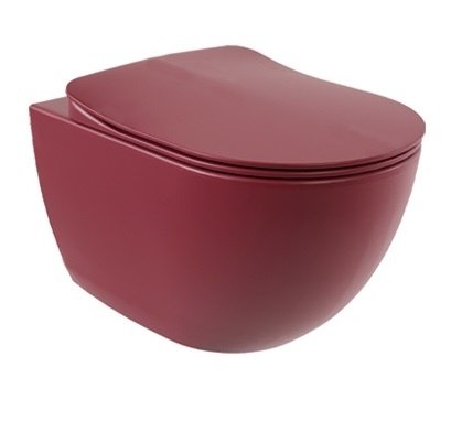 Creavit free fe322-11br00e-0000 унитаз подвесной, безободковый (берри матовый)