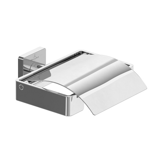 Elements – Striking Держатель для туалетной бумаги, с крышкой, 131 x 115 x 45 mm, Хром
