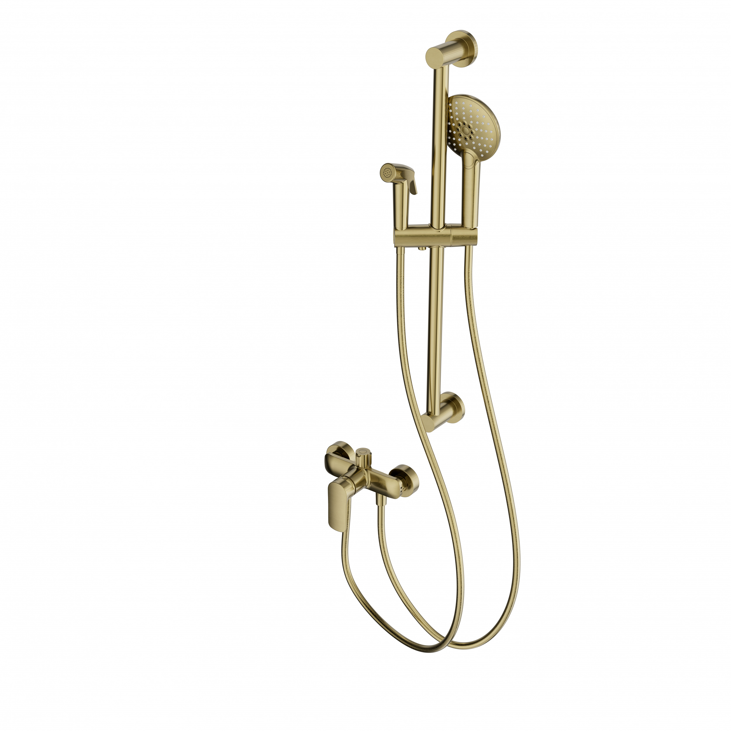 Смеситель для душа с гарнитуром wonzon & woghand, брашированное золото (ww-a4888-bg) Смеситель для душа с гарнитуром wonzon & woghand, брашированное золото (ww-a4888-bg)