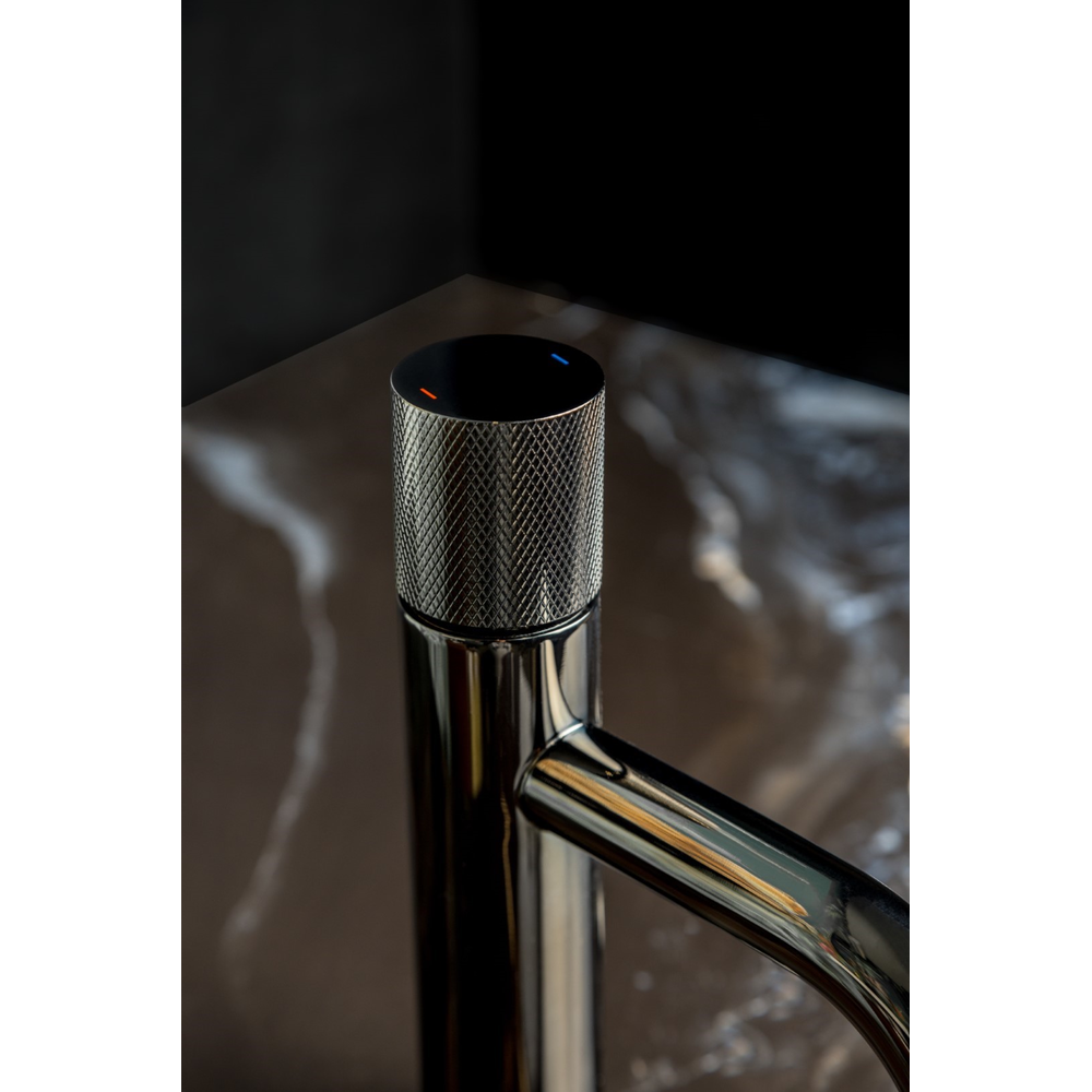 Смеситель STICK для умыв. низ. Gun Metal низкий с ручкой TOUCH