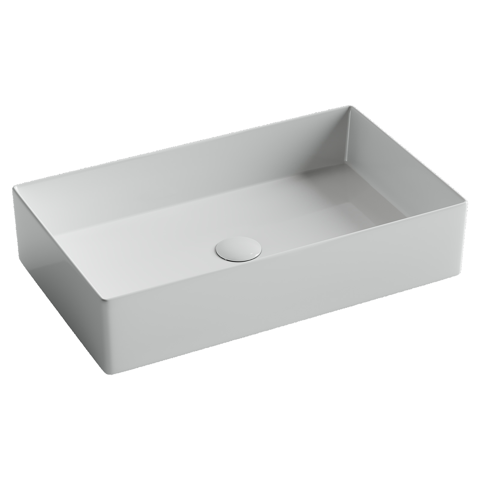 Раковина накладная прямоугольная 601x361x130, цвет белый, арт. cn6070
