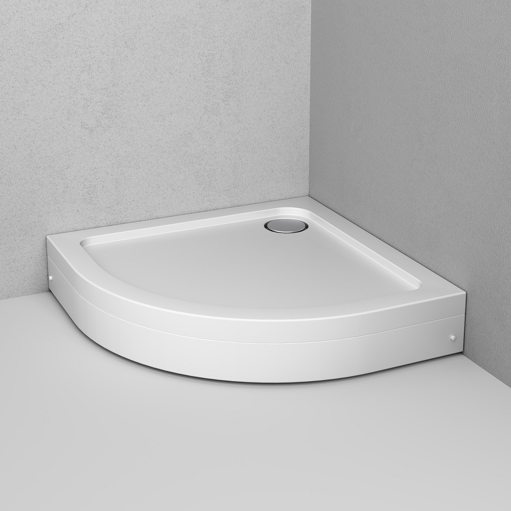 W90T-401-080W Gem душевой поддон 80х80 с сифоном, белый