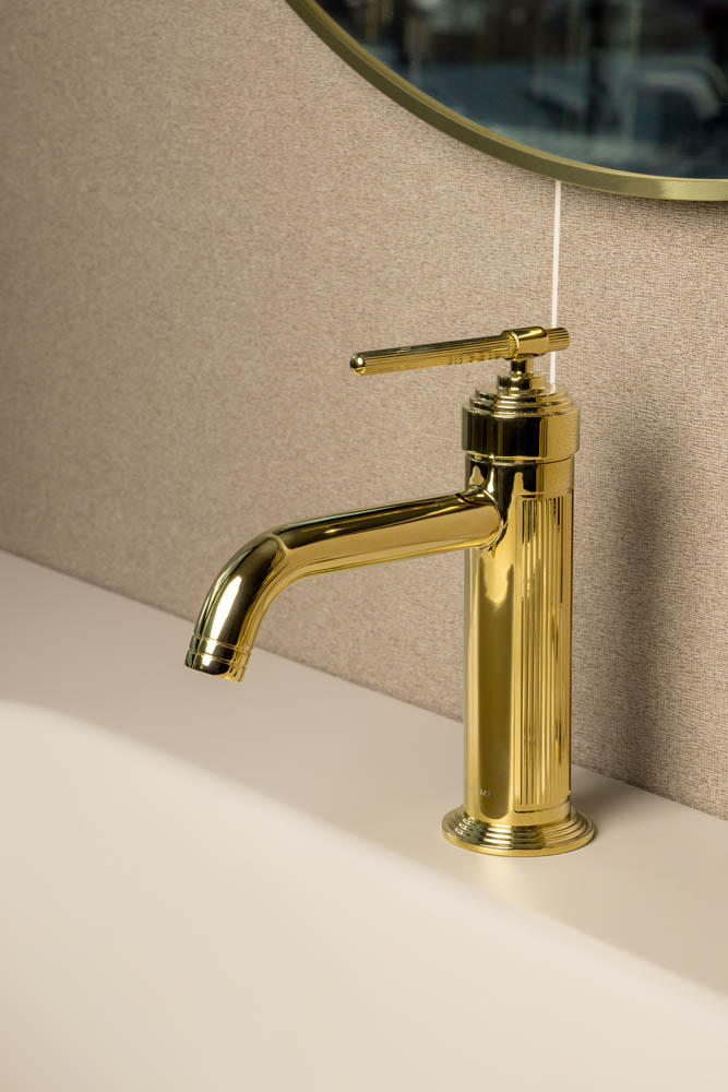 Смеситель для умывальника boheme eterna gold