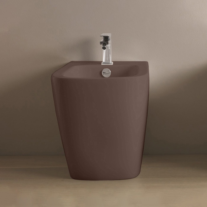 Биде напольное коричневый матовый 420x360x525 a16 artceram