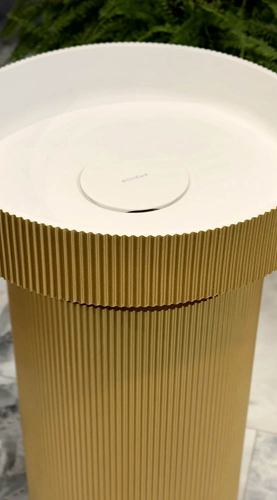 Тумба под раковину boheme sole 801-r-g+801-base-r-g, цвет золото g
