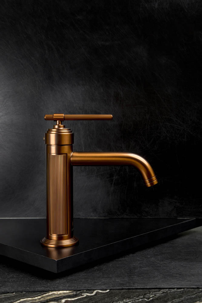 Смеситель для умывальника boheme eterna brushed bronze