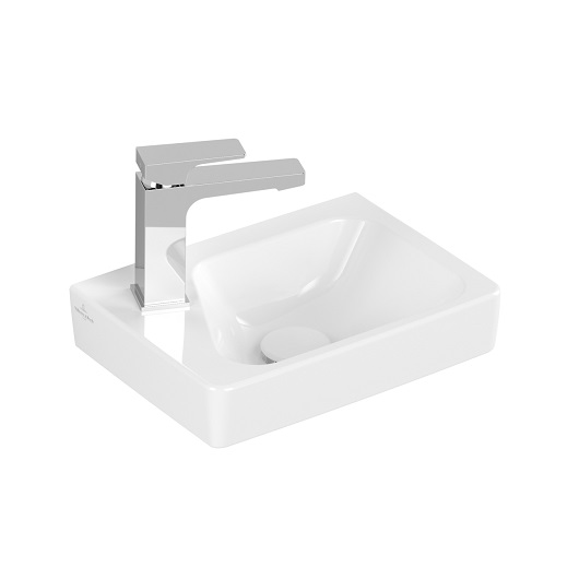 Architectura Раковина компактная, 360 x 260 x 135 mm, Альпийский белый, без перелива отверстие для смесителя слева