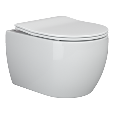 Сет 4 в 1: подвесной унитаз play rimless арт. cn3001 + шумоизоляционная панель для инсталляции арт. cn1000 + система инсталляции для унитазов ceramicanova envision с кнопкой смыва round цвет хром матовый и креплениями, арт. cn1001m