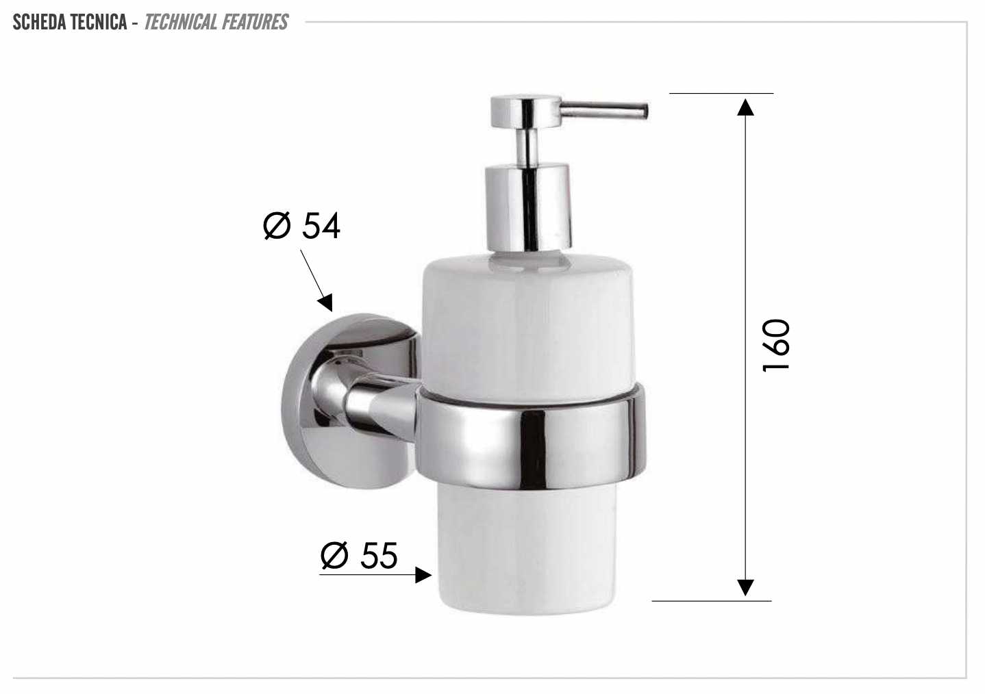 Дозатор remer guest gs13cfp, черный брашированный хром