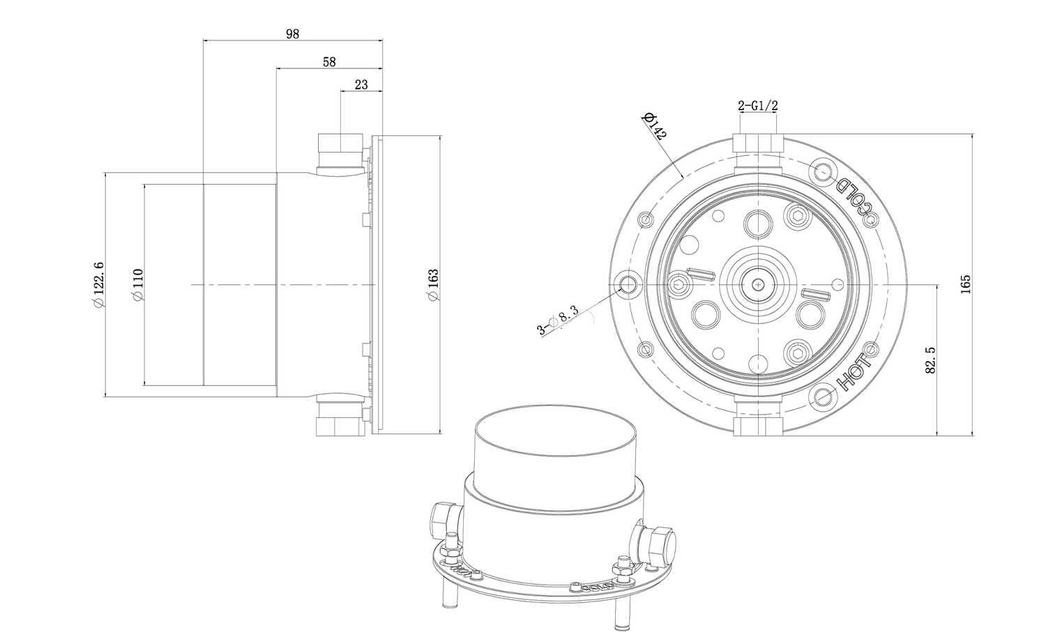 Смеситель для ванны Allen Brau Infinity 5.21009-00 (с внутренней частью) хром