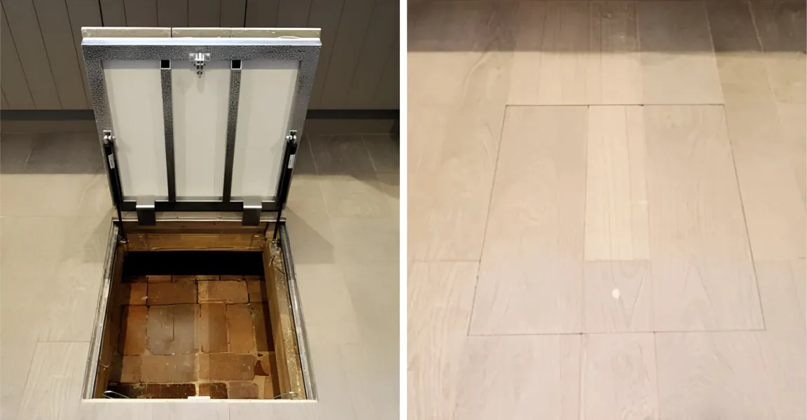 Напольный люк «Портал» 80-80 (800х800 мм) с газовыми амортизаторами