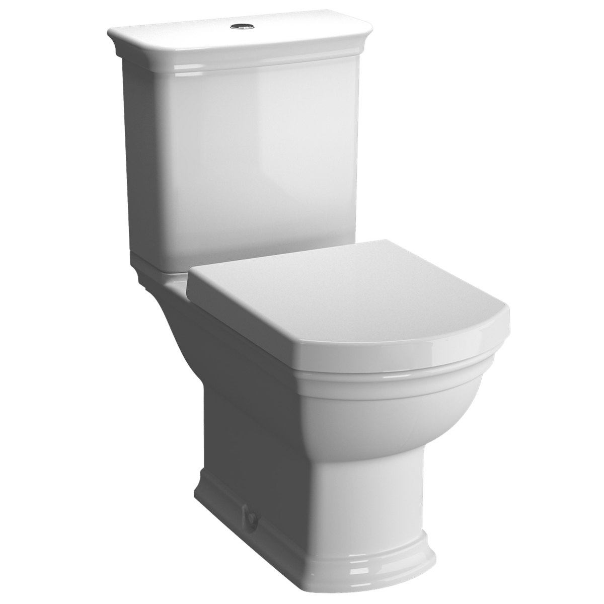 Унитаз-компакт напольный VitrA Serenada 9722B003-7203 с сиденьем микролифт белый санитарный фарфор антибактериальное покрытие Hygiene