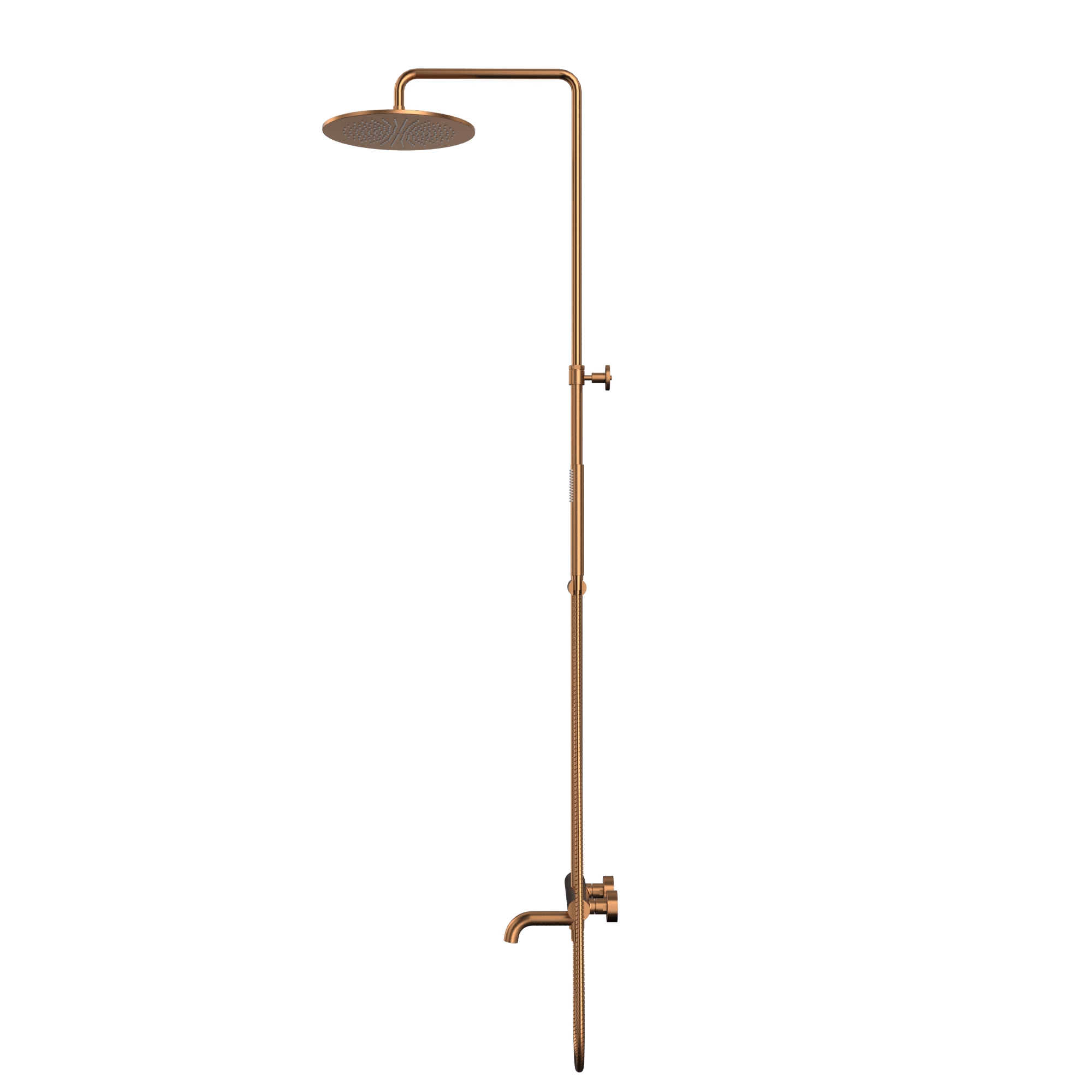 Термостатическая система для ванны наружного монтажа whitecross y y1234cpb (брашированная медь)