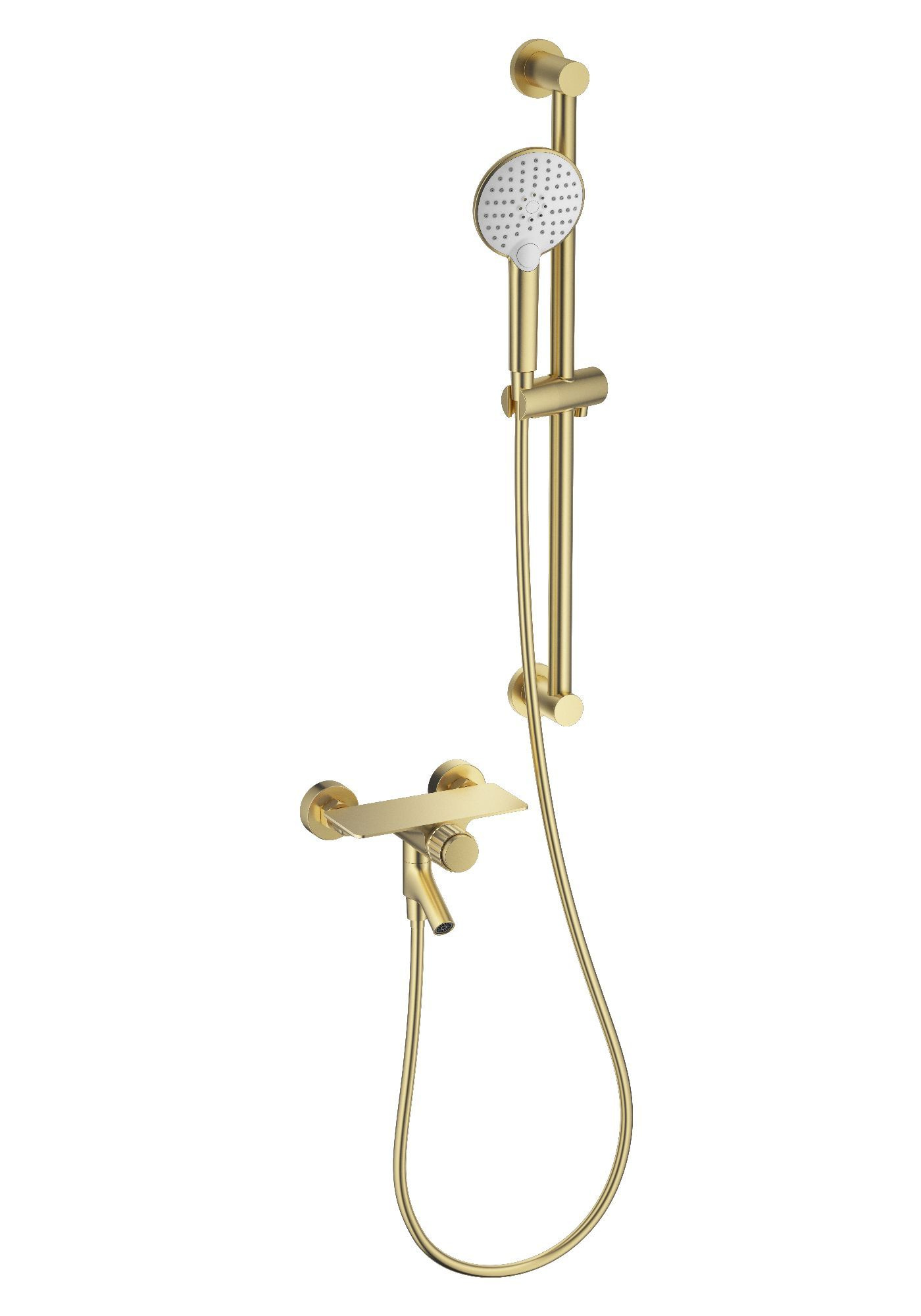 Смеситель для ванны с душевым гарнитуром wonzon & woghand click, брашированное золото (ww-fe05l222-bg)