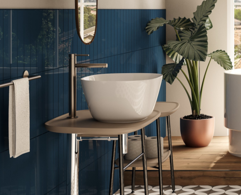 Смеситель origin для раковины-чаши, большой, матовый черный