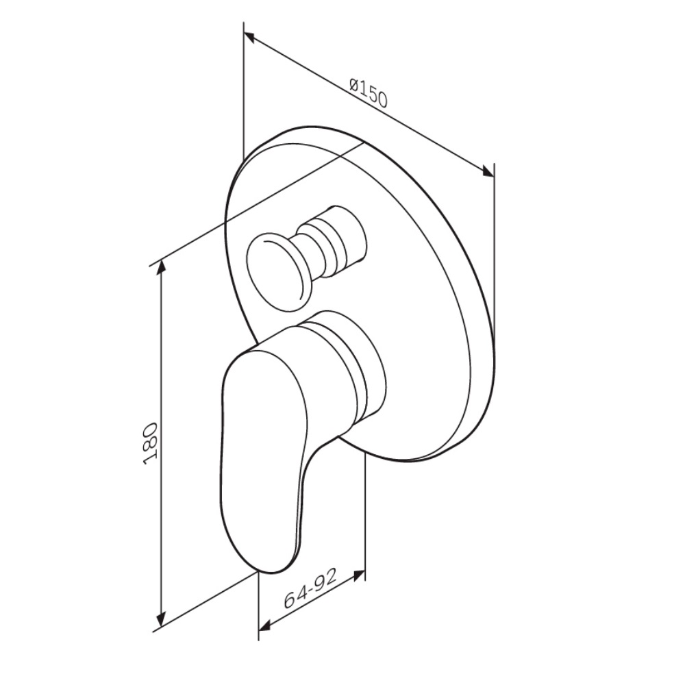 F8085000_xxx Like, cмеситель д/ванны/душа встраиваемый, шт