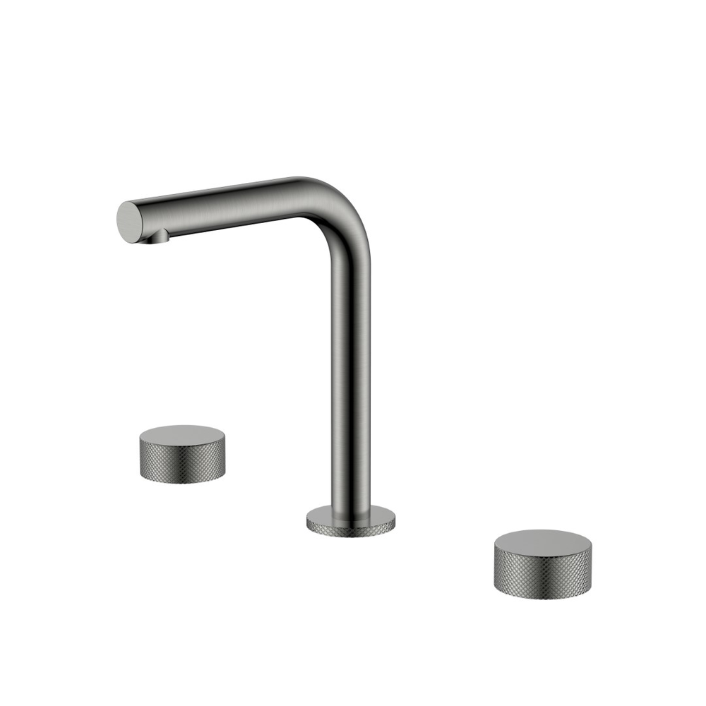 Смеситель на столешницу STICK TOUCH на 3 отв. Gun Metal