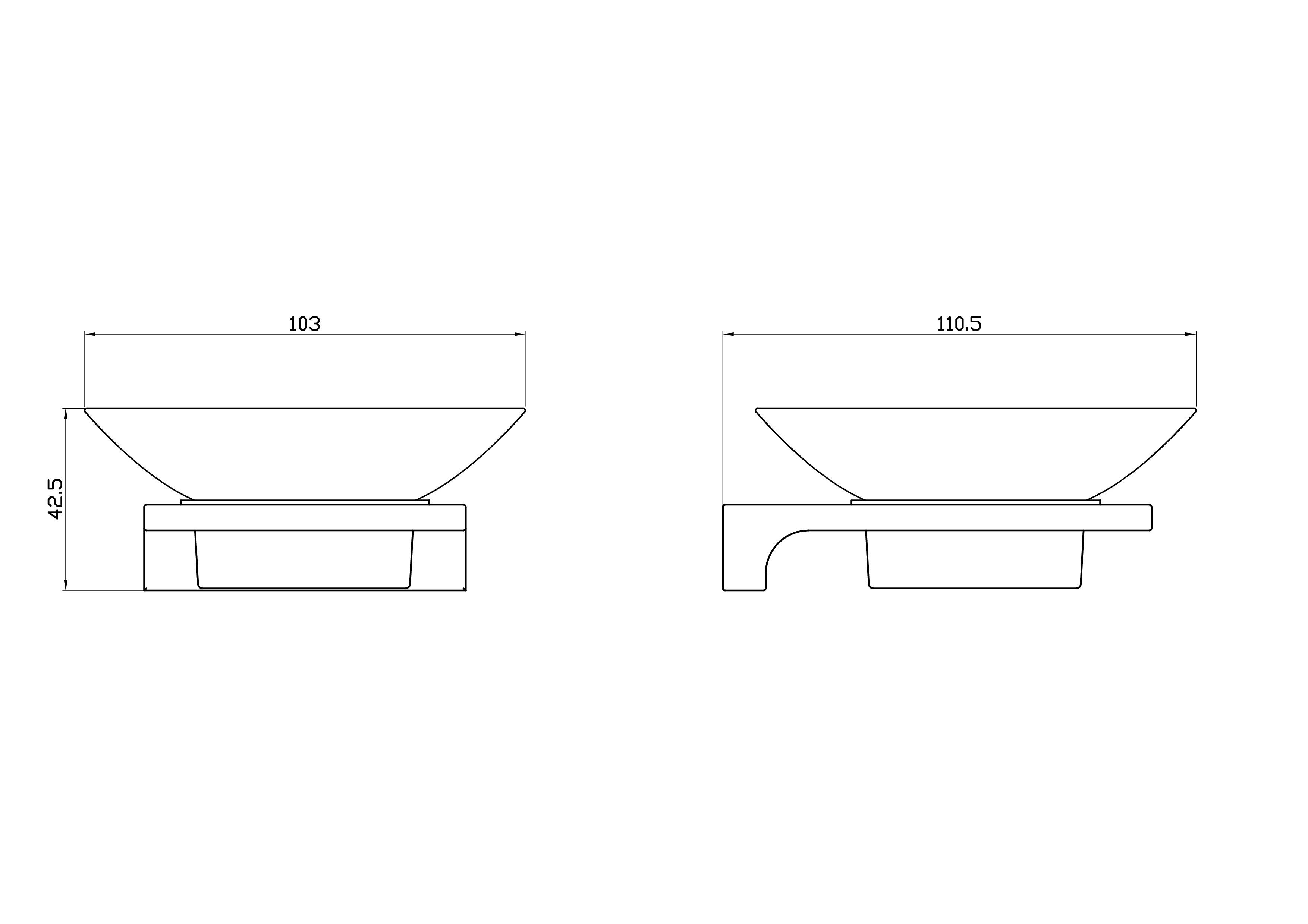 Мыльница с держателем wonzon & woghand eclipse, глянцевое золото (ww-9122-lg)