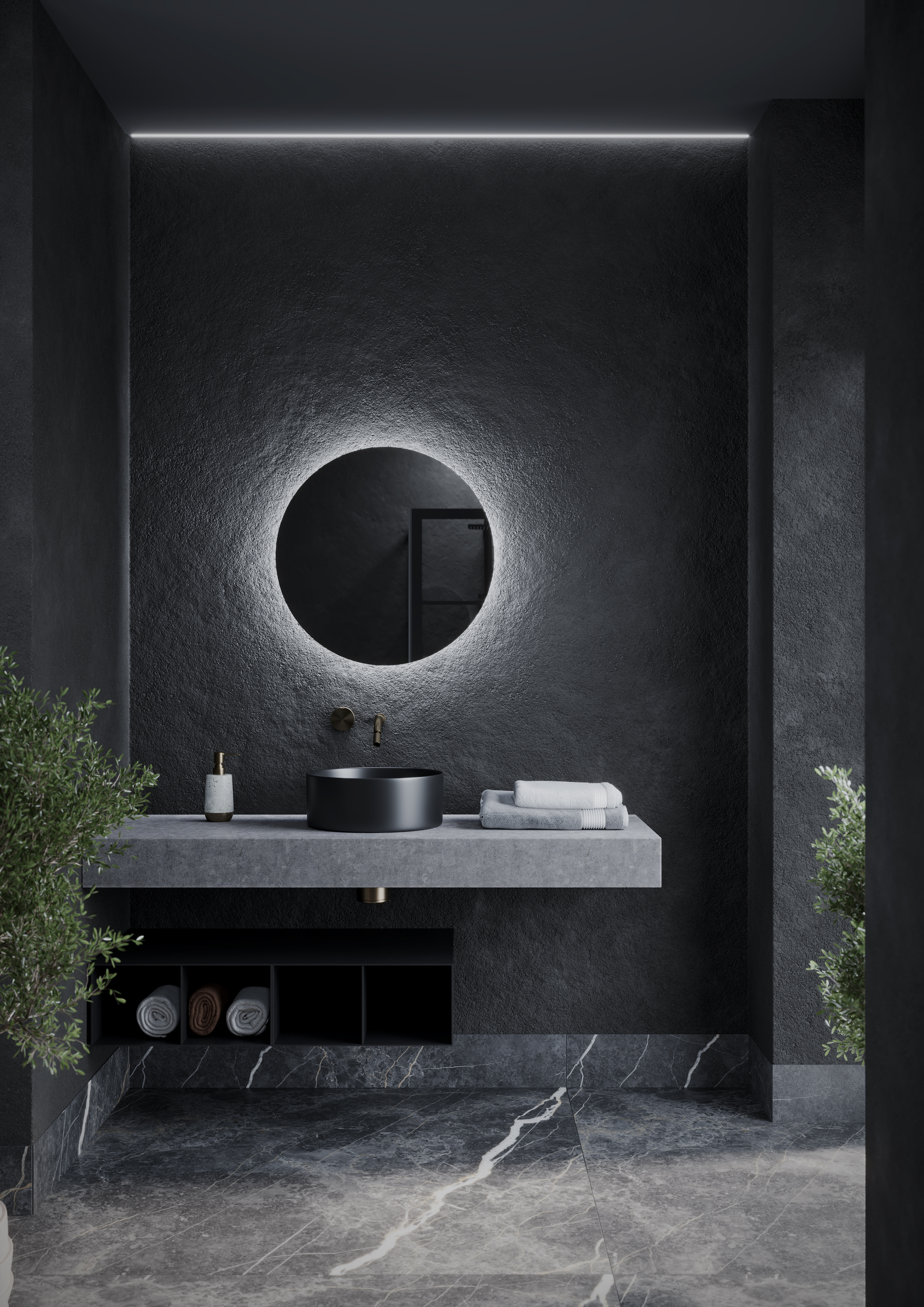 Зеркало для ванной комнаты  sancos sfera d600  c  подсветкой , арт. sf600