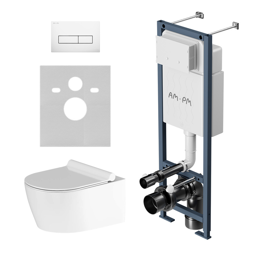 IS110301.DX77C1700 Инсталляция ErgoFit с клав M глянц белый с подвес унит Jupiter без ободка с сид