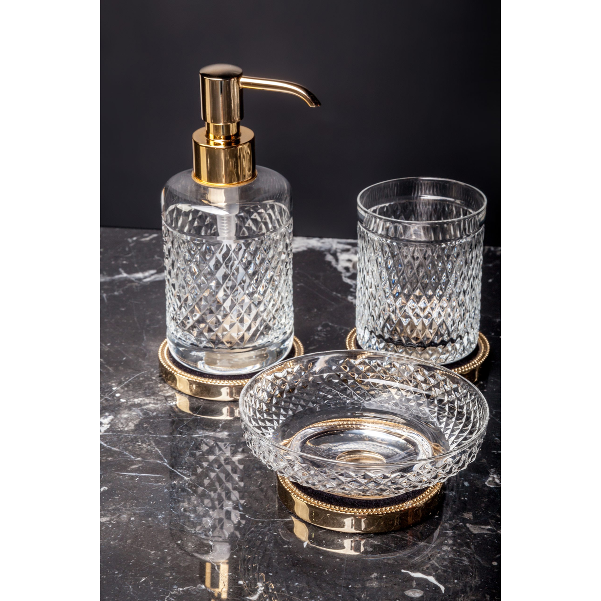 Подсвечник boheme murano cristal золото g арт. 10218
