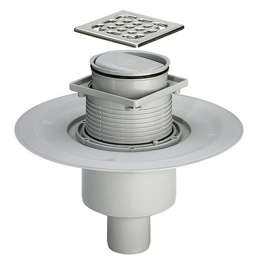 Viega Advantix 4936.3 арт. 617271 Душевой трап с декоративной панелью 100*100 мм (хром)