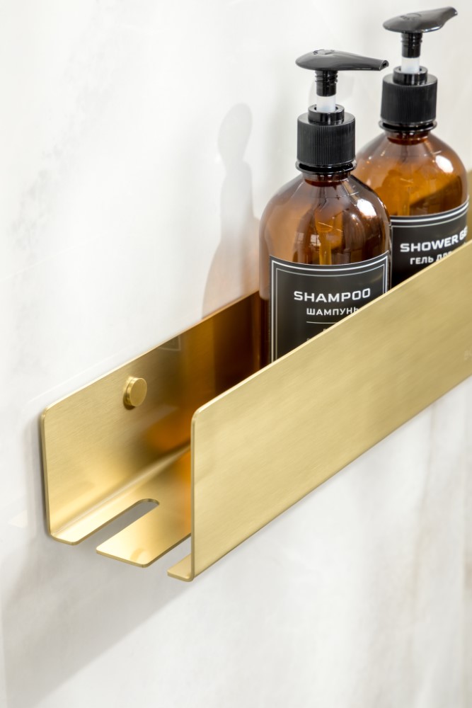 Полка для ванной boheme free 10967-mg, золото матовое