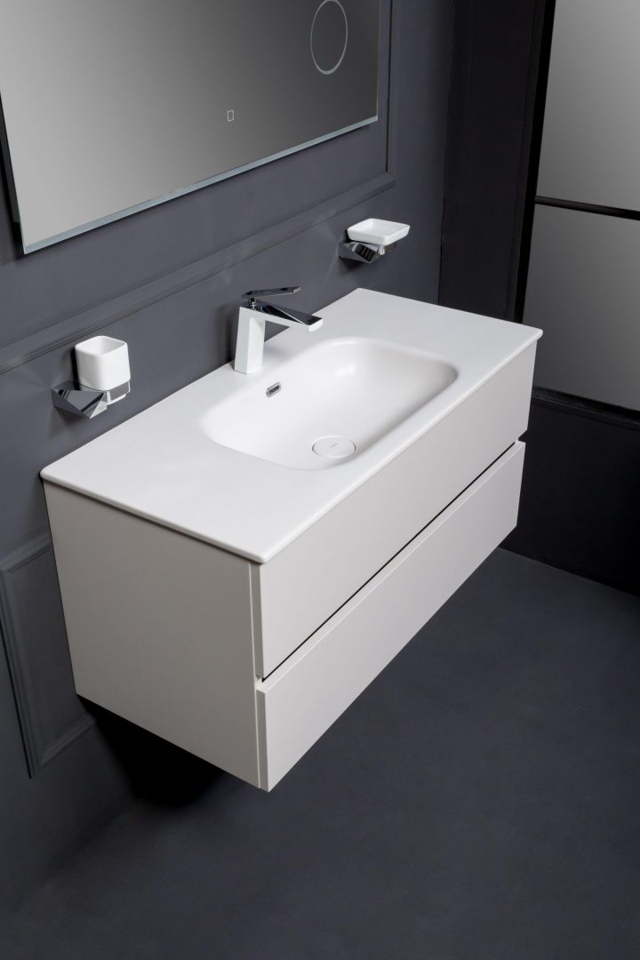 Тумба без раковины vallessi 100*46cm кашемир мат. 2 полки