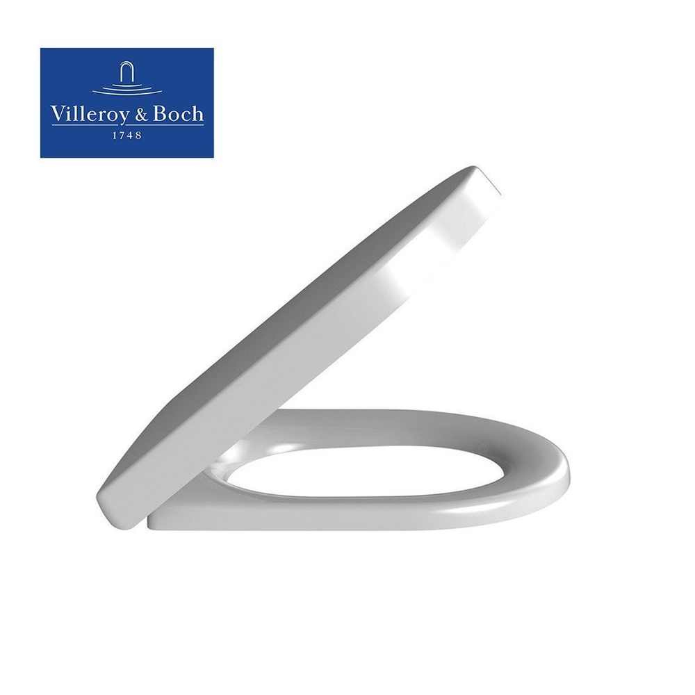 Сиденье с крышкой для унитаза белый глянцевый 445x374x59 architectura villeroy&boch