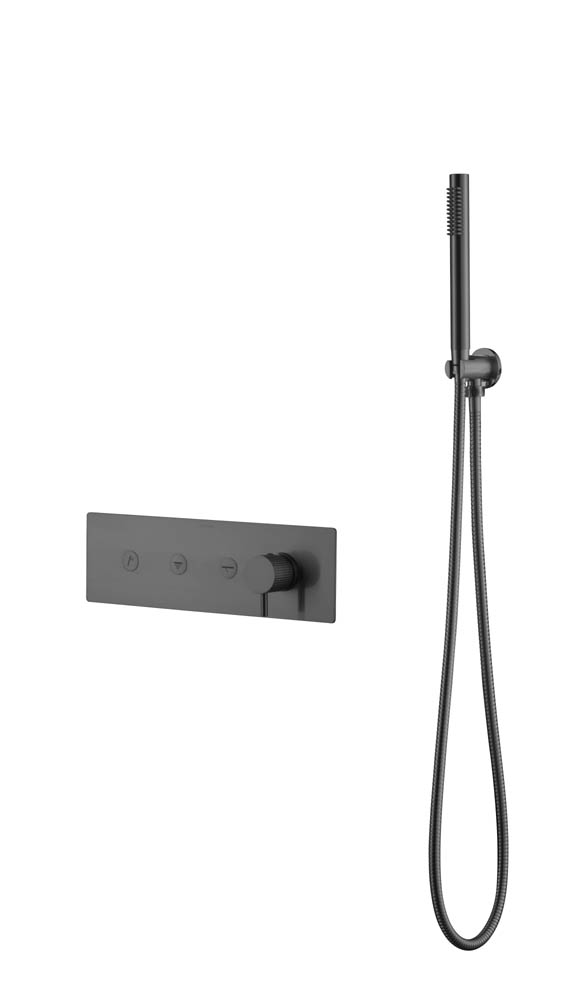 Смеситель fusion с ручным душем gun metal