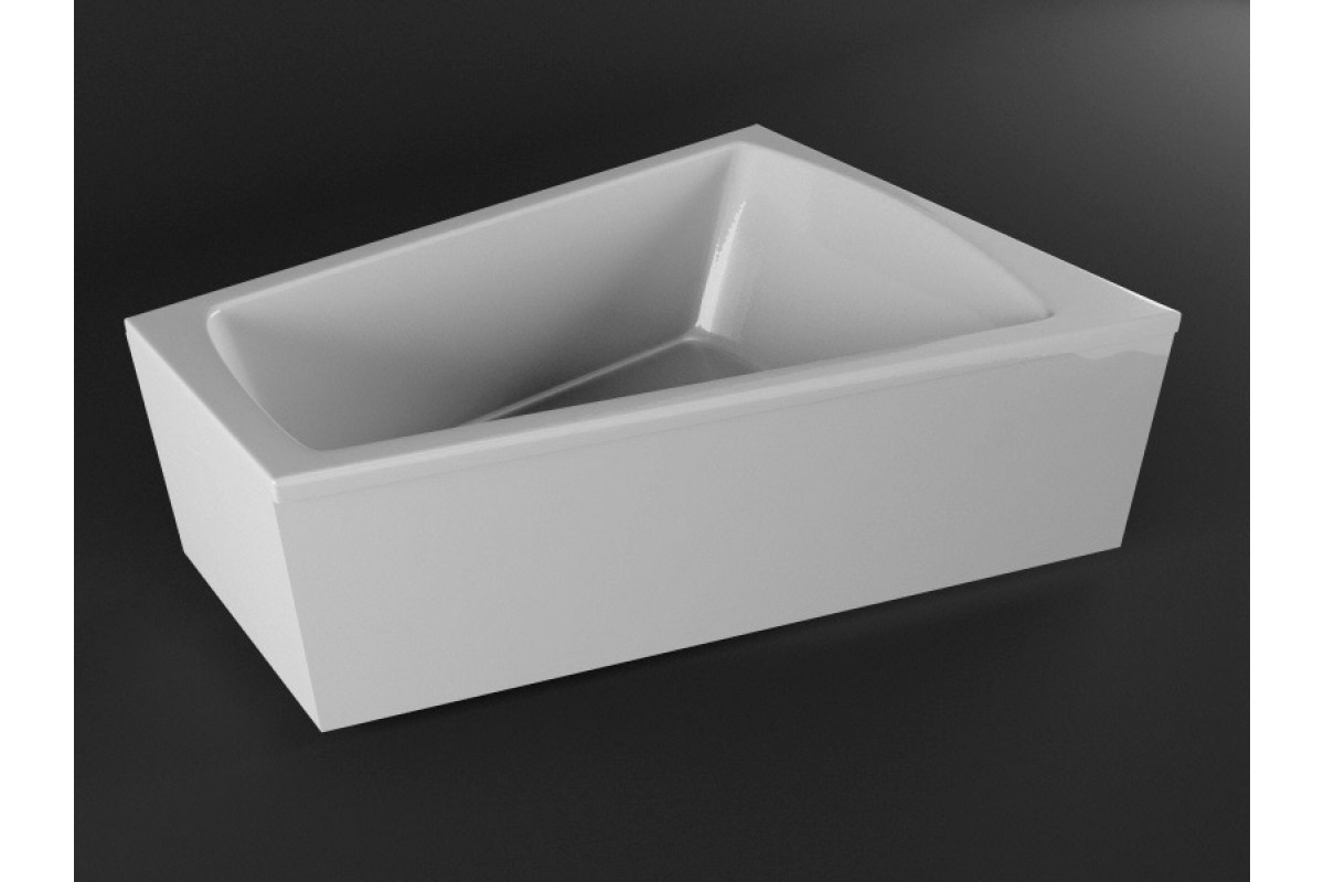 Ванна акриловая правосторонняя Vayer Trinity Гл000008157, 160x120