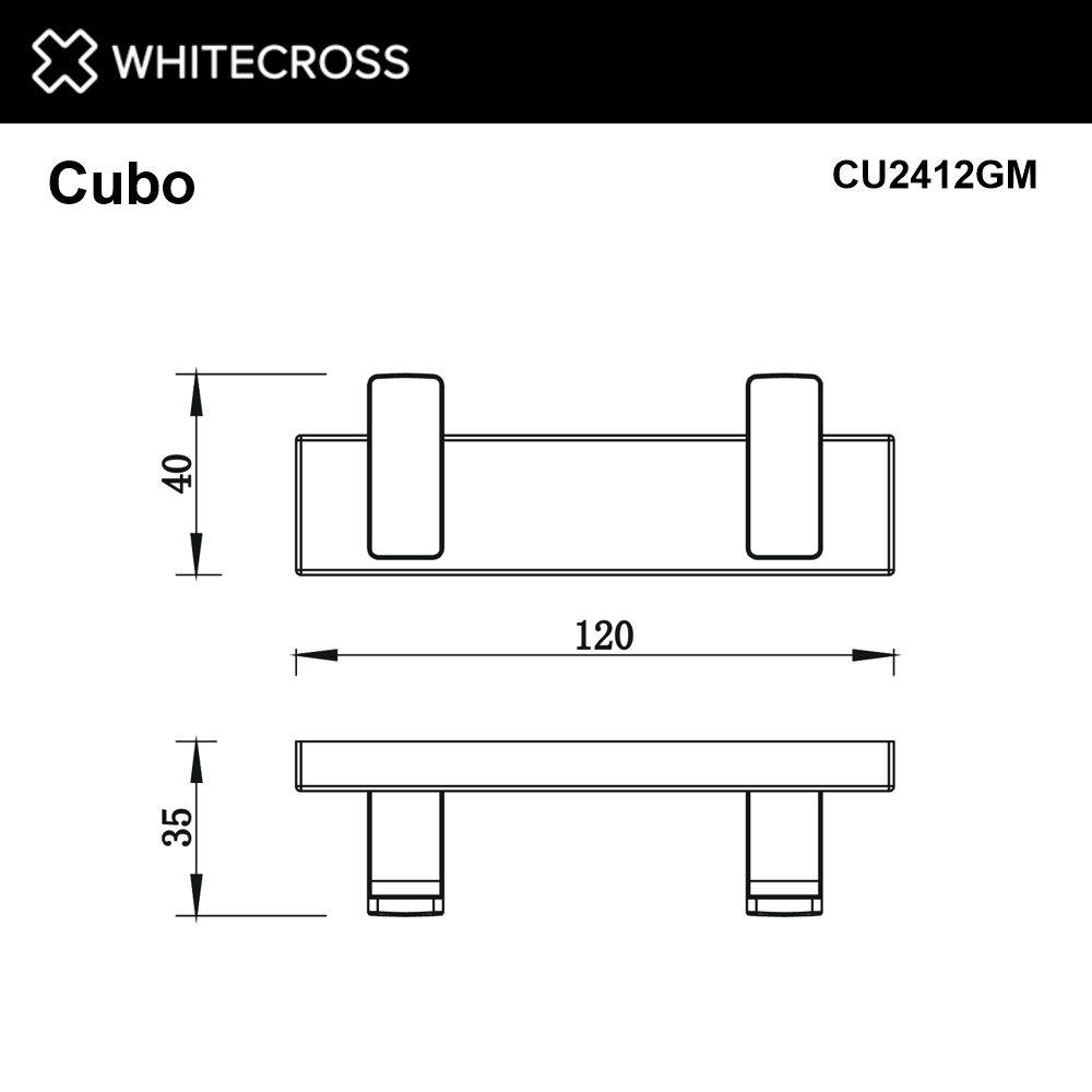 Крючок двойной whitecross cubo cu2412gm (оружейная сталь)