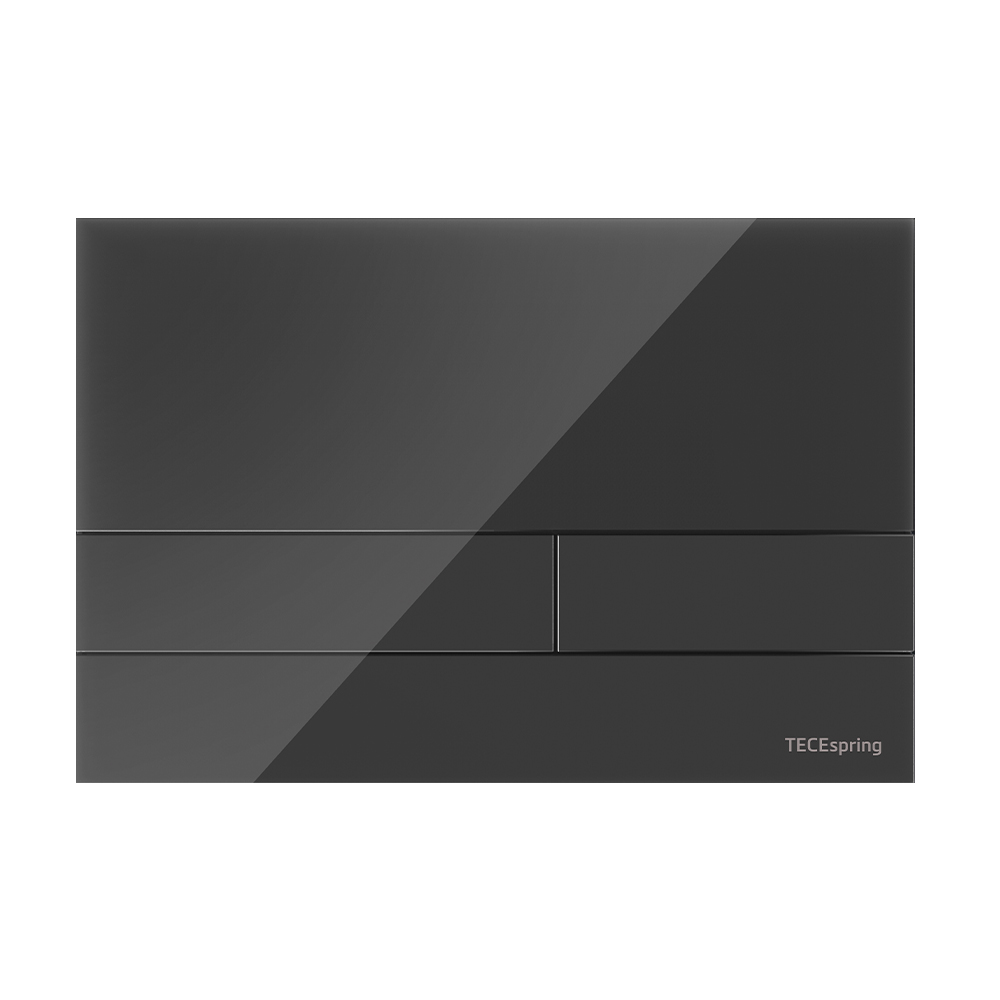 Стеклянная панель смыва для унитаза tecespring square, сатин, черная